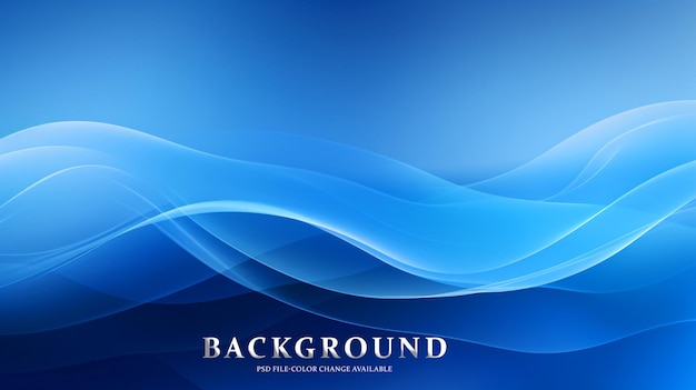 Blue abstract 3d waves background