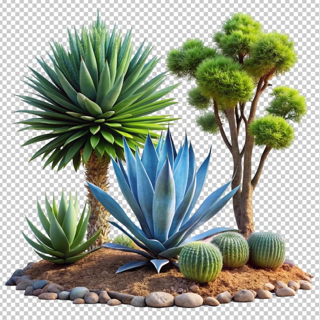 PSD blue agave agave aloe vera plant nature desert ago transparent background