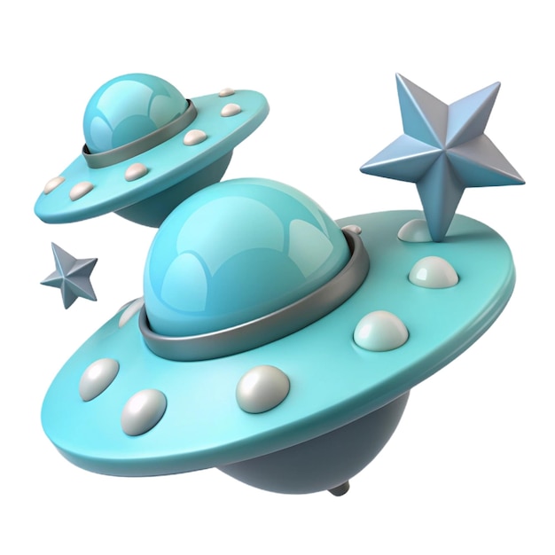 a blue alien shaped object with a blue planet on it