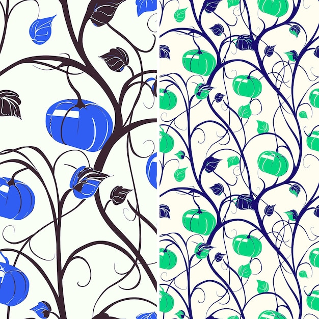 PSD a blue apple and a blue apple are shown in a seamless pattern