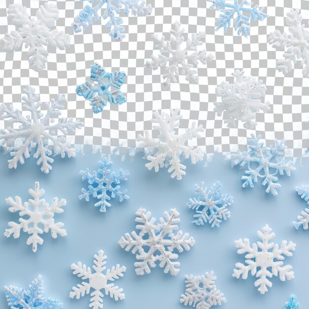 PSD a blue background with snowflakes and a checkered pattern