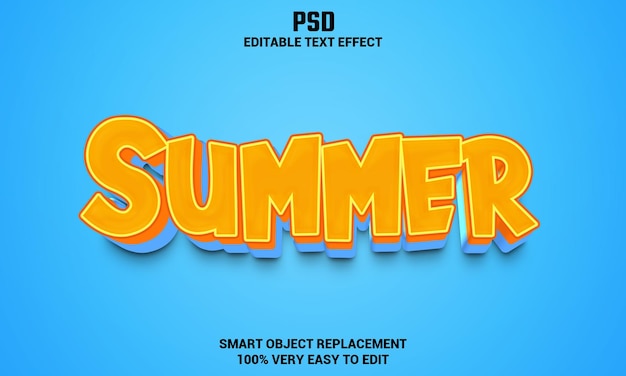 PSD a blue background with the word summer on it