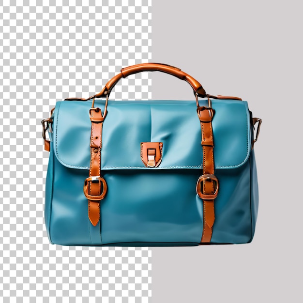 a blue bag with a zipper on transparent background