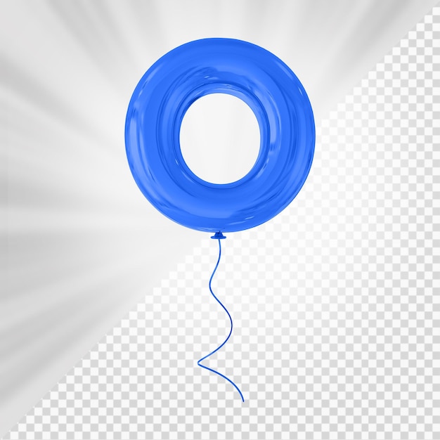 Blue Balloon Letter O