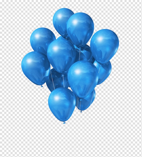 Blue balloons floating