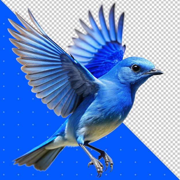 Blue bird isolated on transparent background