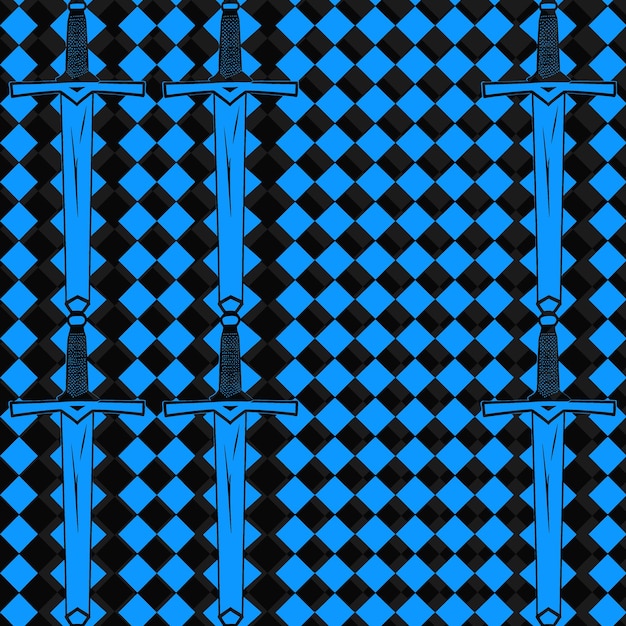 PSD a blue and black pattern of the black and blue tiles