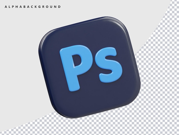 PSD a blue and black square with p and p written on it