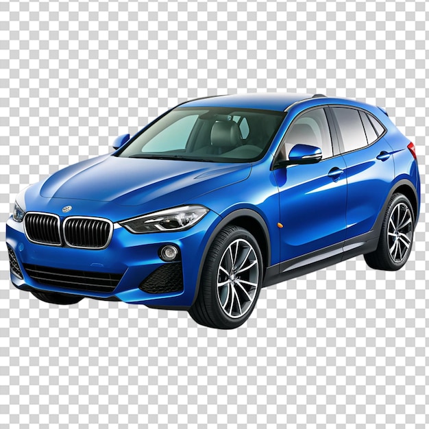 PSD a blue bmw suv on transparent background