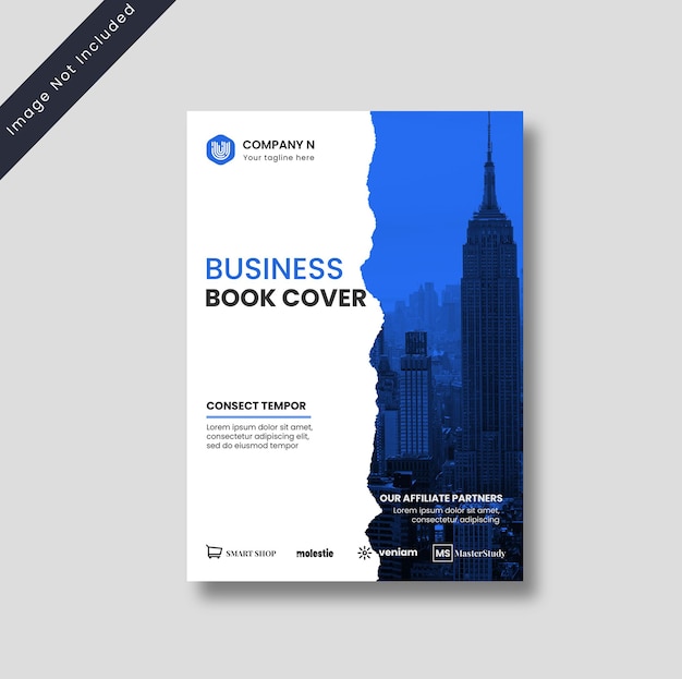 Blue book cover design or Annual report book cover template