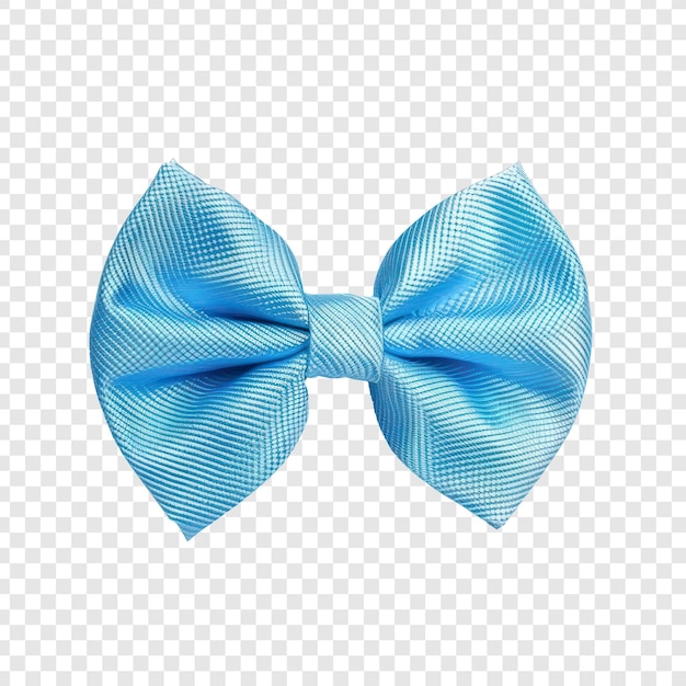 PSD blue bow tie top view full length isolate on transparency background psd