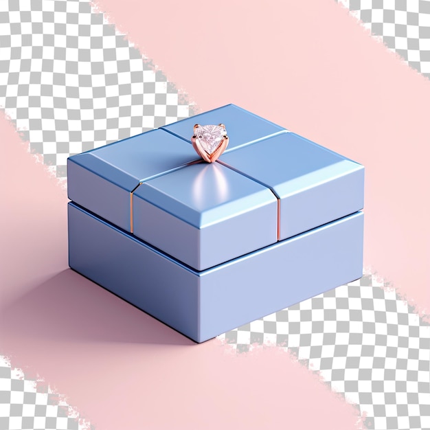 a blue box with a diamond on it