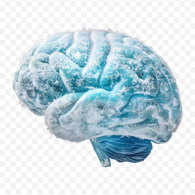 a blue brain with the words quot brain quot on a transparent background