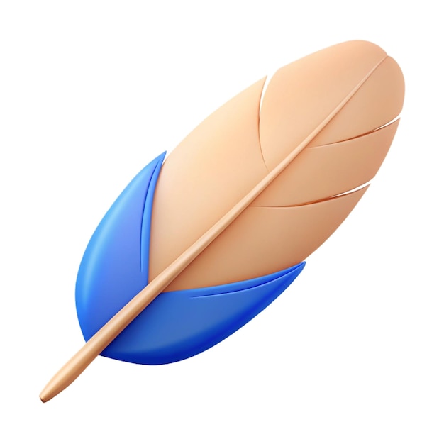 a blue and brown feather with a blue lid and a blue lid