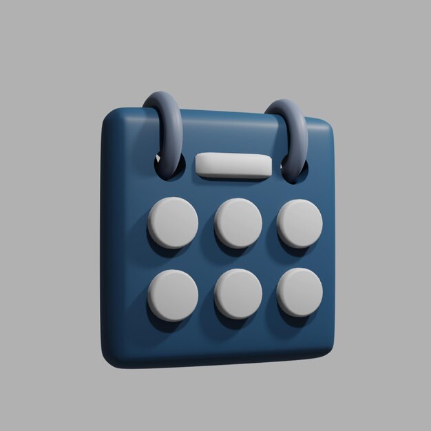 A blue calculator with white buttons on it