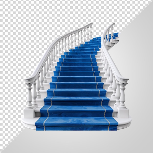 blue carpeted stairs png