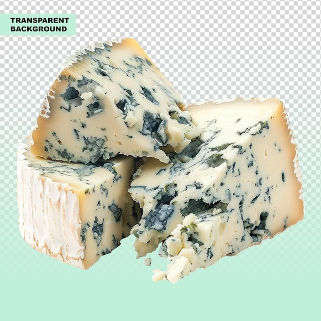 Blue cheese isolated on transparent background