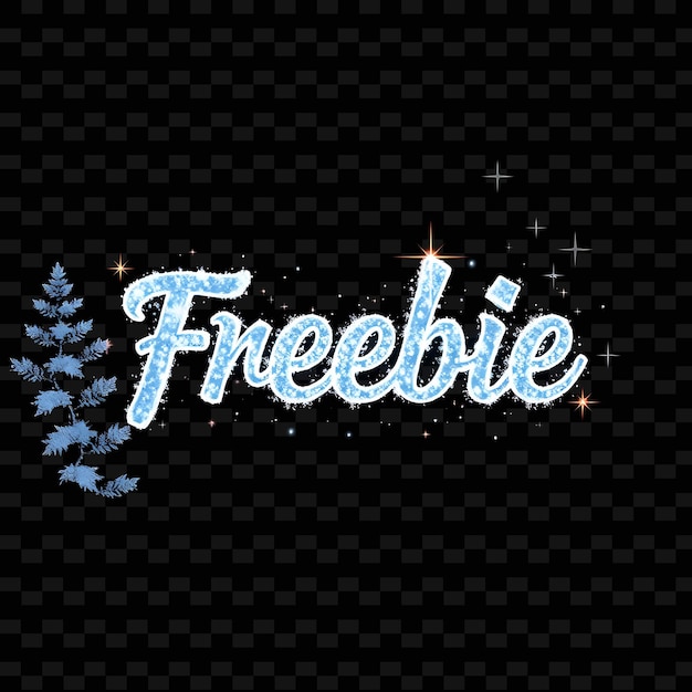 a blue christmas tree with the words free in blue