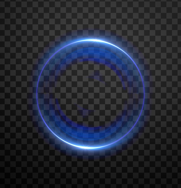 PSD blue circle on a black background