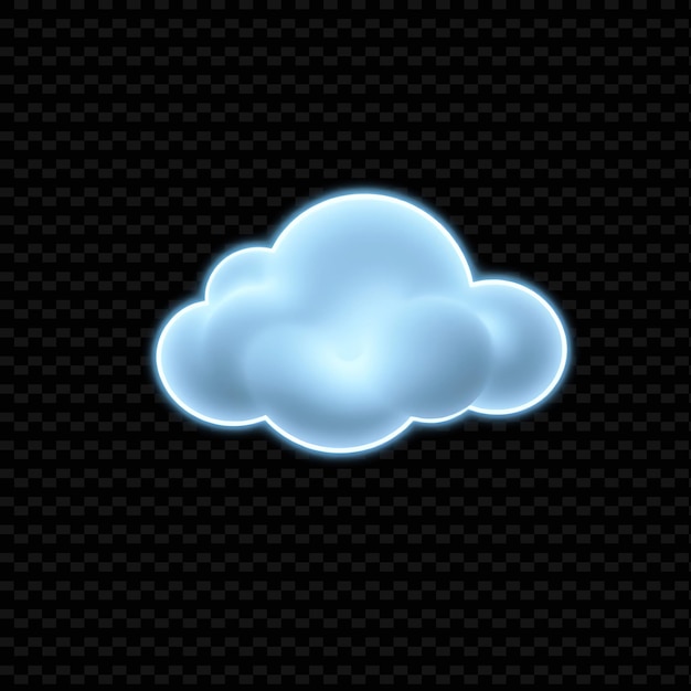 a blue cloud that is on a black background