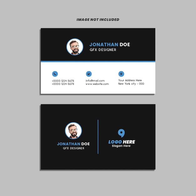 Blue Corporate or Individual Business Card Template