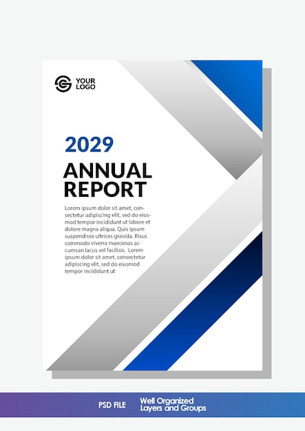 blue Creative annual report business flyer template