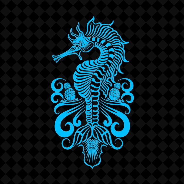 a blue dragon with a pattern on its back