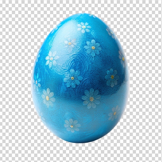 PSD blue easter egg isolated on transparent background