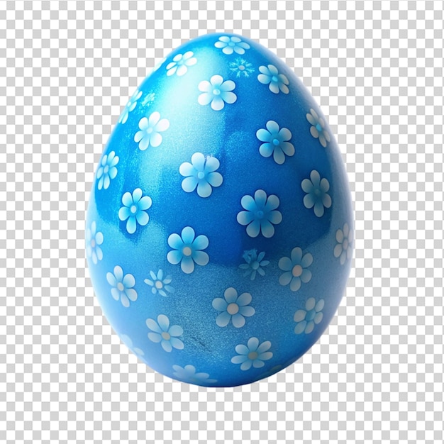 PSD blue easter egg isolated on transparent background