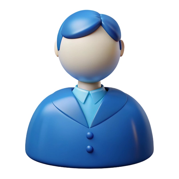 a blue figure with a blue dress on it