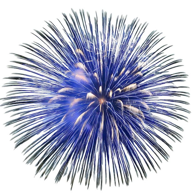 Blue fireworks explosion