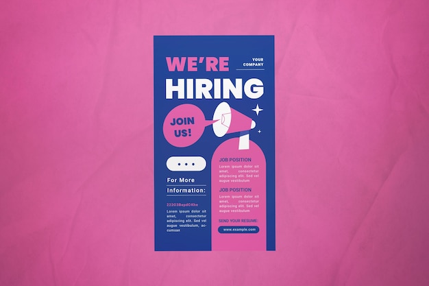 Blue Flat Design We Are Hiring Instagram Story