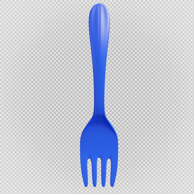 Blue fork 3d