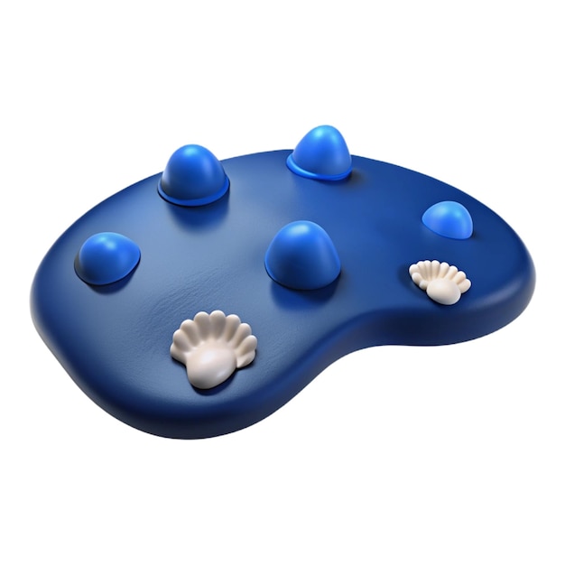 PSD a blue game controller with blue buttons on it