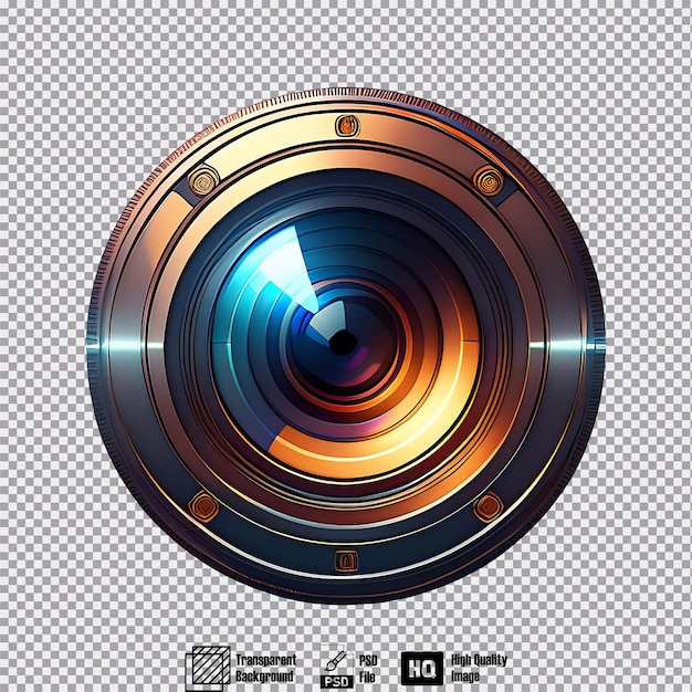 PSD blue and gold lens artwork