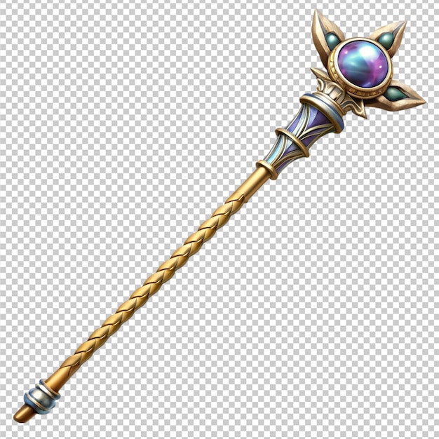 PSD a blue and gold sword with a blue diamond on the top