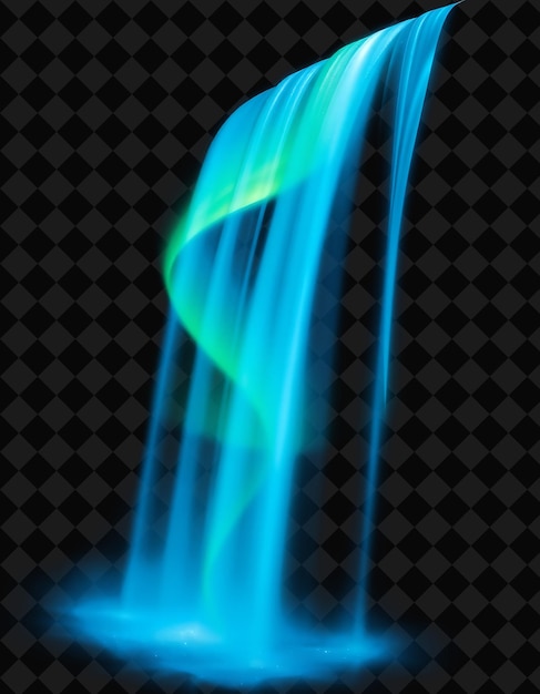 a blue and green image of a water fountain