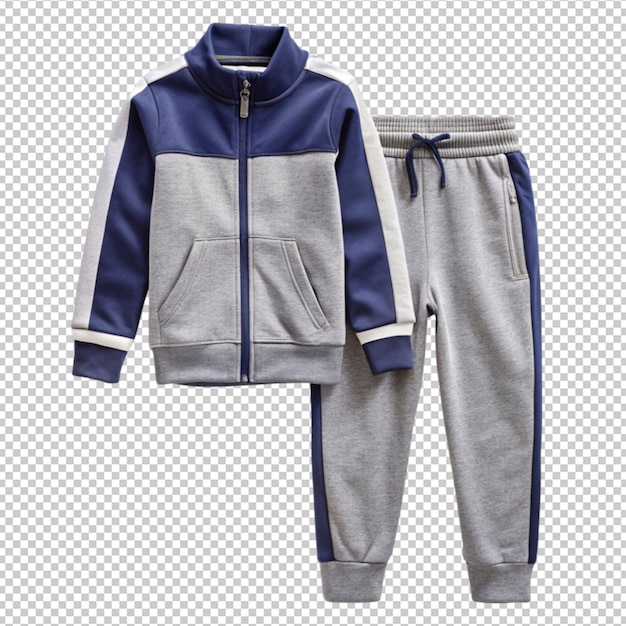 PSD a blue and grey jacket with a white stripe and a blue stripe