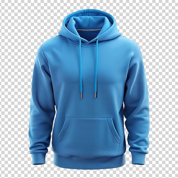 Blue hoodie Isolated on white background