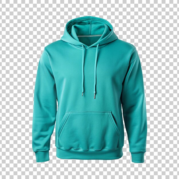 a blue hoodie with a green hoodie on it