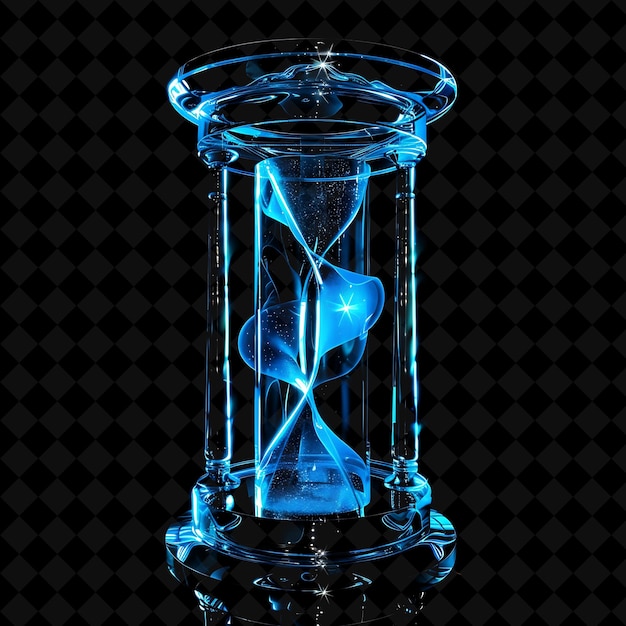 PSD a blue hourglass with a blue hourglass in the middle