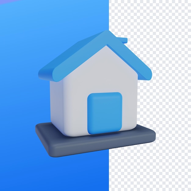 A blue house with a blue house on a blue background