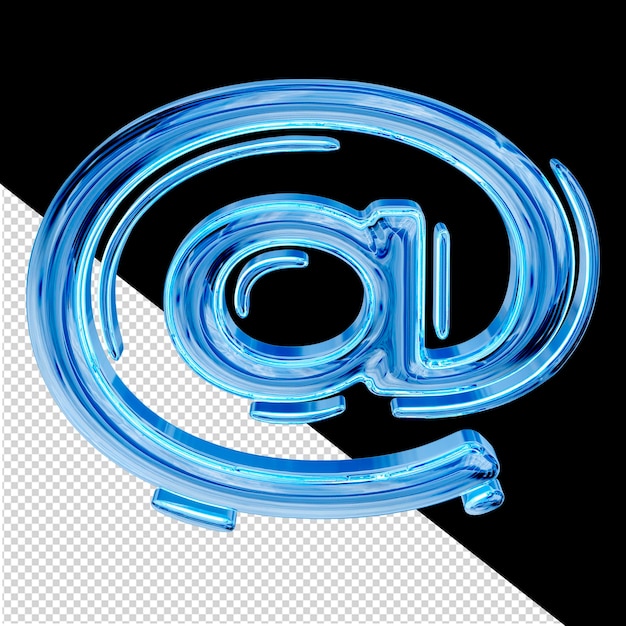 Blue ice 3d symbol