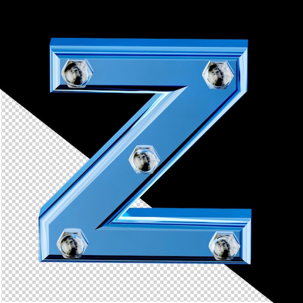 Blue ice symbol with bolts letter z