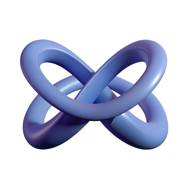 PSD a blue infinity symbol with the number x on it