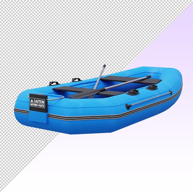 blue Inflatable Boat