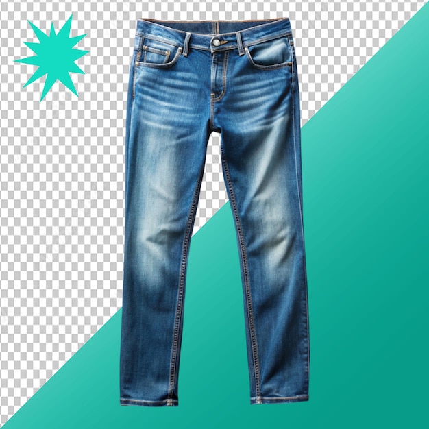 blue jeans isolated on transparent background