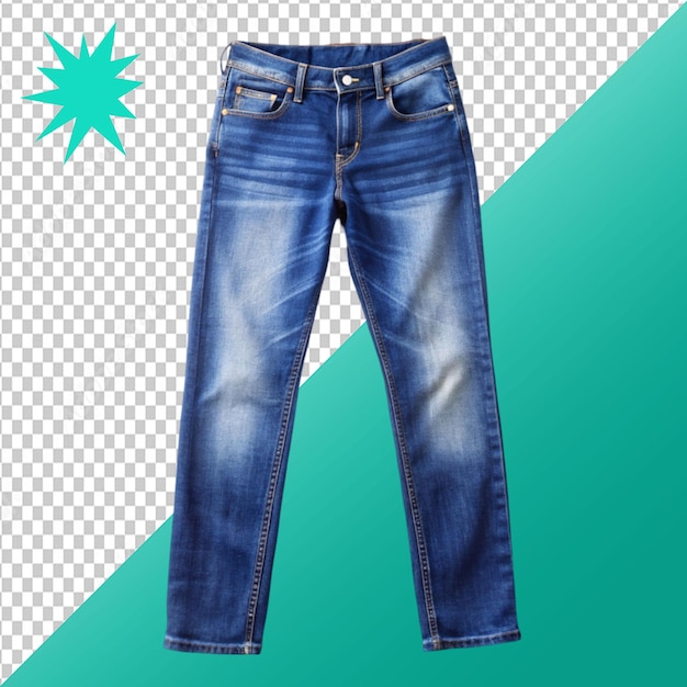 blue jeans isolated on transparent background