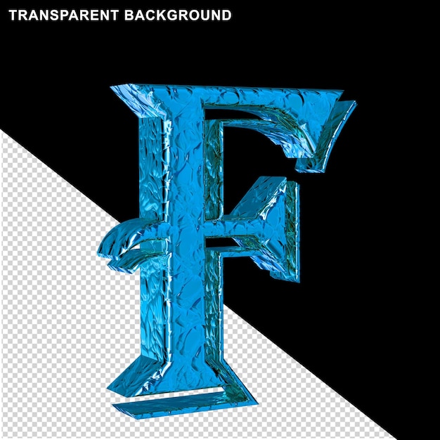 Blue letter f