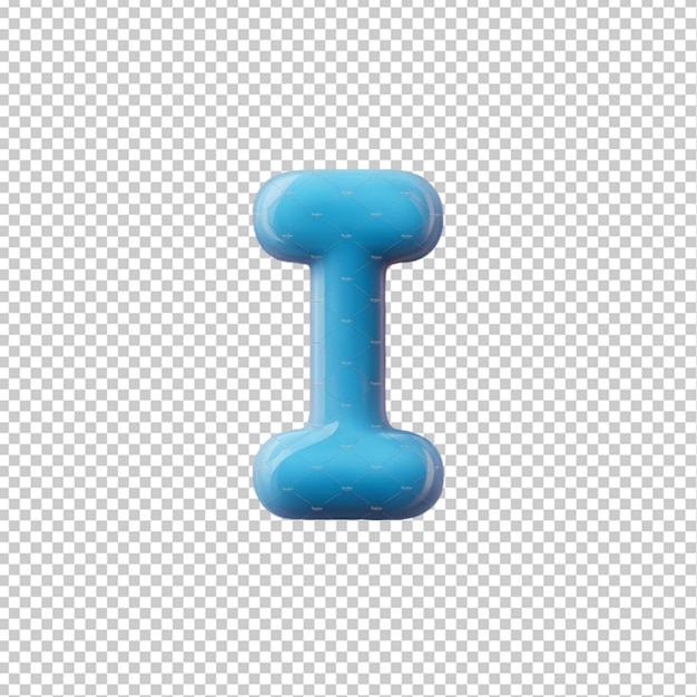 a blue letter i is on a transparent background